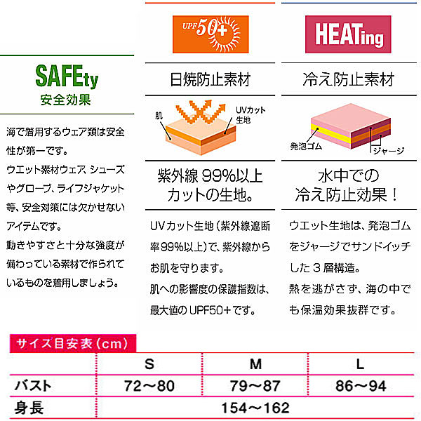 【あす楽対応】 AQA UVウェットトップジップ レディース 女性 長袖 マリンウェア　KW-4617 kW4617 　ファスナー付 ラッシュガード　ウエットスーツ　女性用　シュノーケリング　スノーケリング　UVカット 3