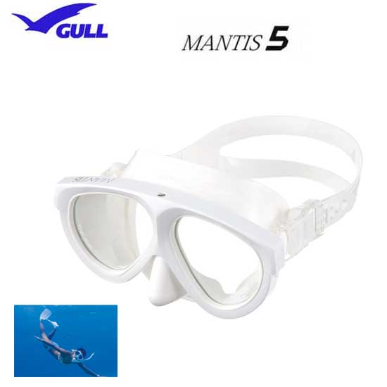 GULL（ガル）マンティス5 ホワイトシリコン スーパーホワイト マスク ダイビング 軽器材　GM-1036　スキンダイビング scuba　 【送料無料】 ダイビング マスク