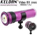 KELDAN Video 8X CRI85 18000ルーメン 水中ライト 充電池、充電器付き ビデオ ダイビング 水中ライト