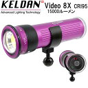 KELDAN Video 8X CRI95 15000ルーメン 水中ライト 充電池、充電器付き ビデオ ダイビング 水中ライト
