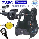 ダイビング 重器材 セット A番*BCD TUSA BC0602B *レギュ RS1103J *オクト AQUALUNG カリプソ *ゲージ SC0101Jダイ...
