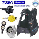 ダイビング 重器材セット I番 *BCD TUSA BC-0602B *レギュ TUSA RS1103J *オクトアクアラング カリプソ *ゲージ アクアラング...