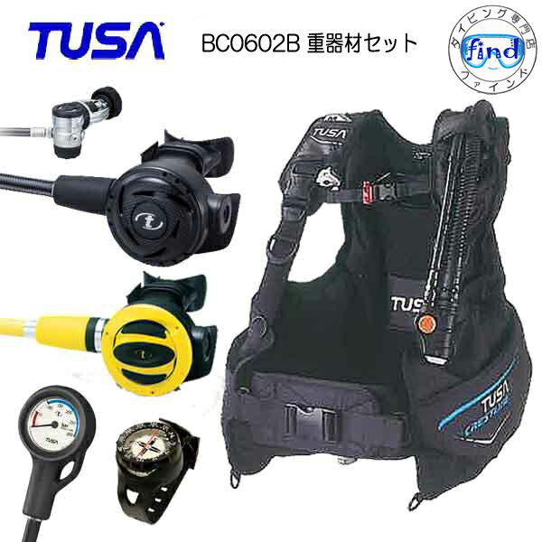 ◆ダイビング 重器材 セット◆ 4番*BCD TUSA BC0602B　*レギュ RS1103J * ...