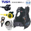 〇ダイビング 重器材セット 6番C *BCD TUSA BC-0602B *レギュ TUSA RS1103J *オクト TUSA SS20 *ゲージ アクアラン...