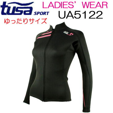 TUSA SPORT ツサスポーツ　【UA5122】レディスタッパー　■ゆったり■リサイズしました　ウエット生地　長袖　 保温効果　スノーケリング　シュノーケリング　2mm　ウエットスーツ　日焼け防止　ケガ予防