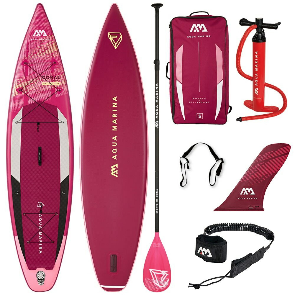 AQUA MARINA(アクアマリーナ) CORAL TOURING コーラルツーリング SUP BT-22CTP (スタンドアップパドルボード) インフレータブル j軽量　女性　レディス　大型商品