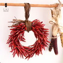 ドライフラワー 季節の花 リース ハロウィンリース 飾り 壁掛け プリザーブドフラワー ギフト レッドペッパーリース トウガラシ インテリア 店舗 装飾 とうが...