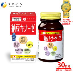 【送料無料＆18日までP10】納豆 キナーゼ モナコリン ケルセチン 納豆キナーゼ 活性 ニンニクエキス 配合 1日8粒/240粒入 サプリ メント ファイン