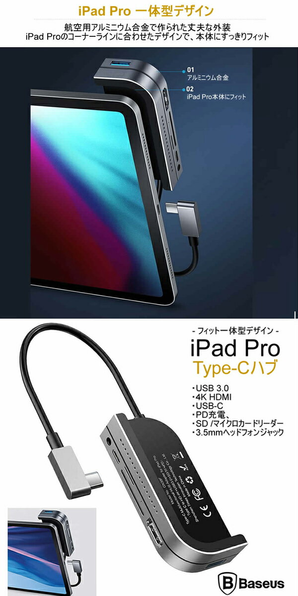 Baseus『iPadProUSBCハブ6in1』