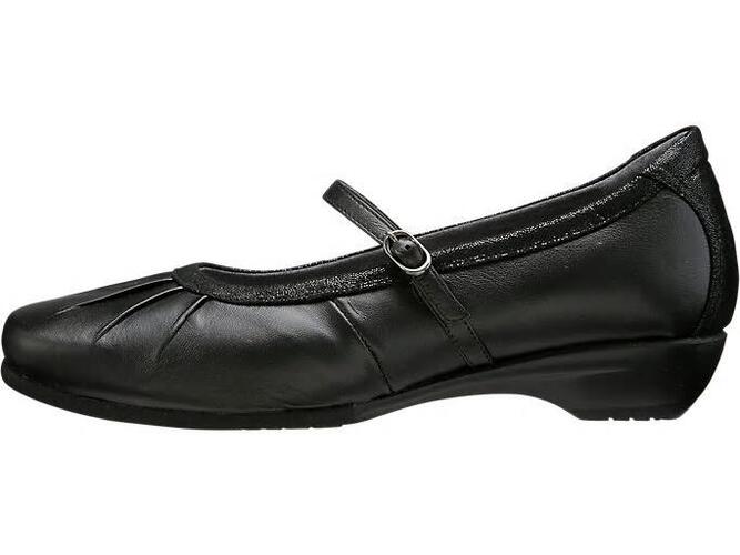 【asics アシックス】PEDARA ペダラ 4E 3.0cmヒール WP454F ブラックストラップパンプス ローヒール 履きやすい 歩きやすい 疲れにくい 天然皮革 牛革レディース 婦人靴 ビジネス カジュアル ウォーキングシューズ ゆったり 日本製 3