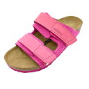 【BIRKENSTOCK ビルケンシュトック】1026497 UJI 宇治 ウジ FUCHSIA TULIP フューシャチューリップ ナロー幅 ベルクロ 天然皮革 ヌバック ベロア ドイツ製 サンダル レディース 婦人靴 ユニセックスおしゃれ かわいい シンプル ナチュラル 人気 定番 日本
