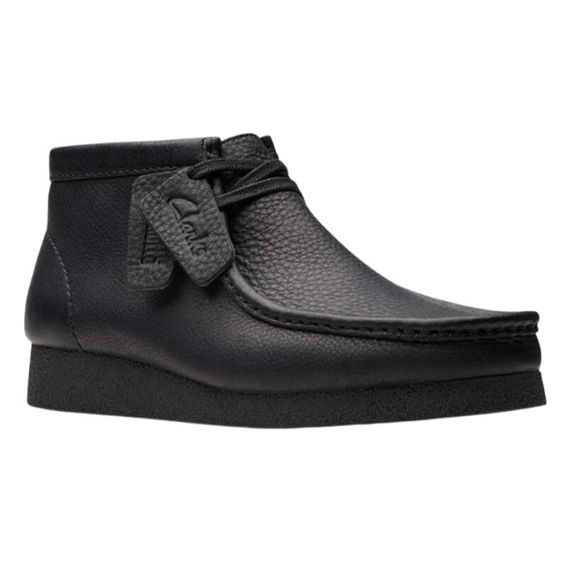 乐天商城 - 【Clarks クラークス】Wallabee EVO Boot ワラビーエヴォブーツ ブラック天然皮革 セメンテッド式 ワラビー ブーツ ハイカット モカシンシューズ メンズ 紳士靴 クラシック カジュアル ビジネス シンプル 旅行 おしゃれ 父の日