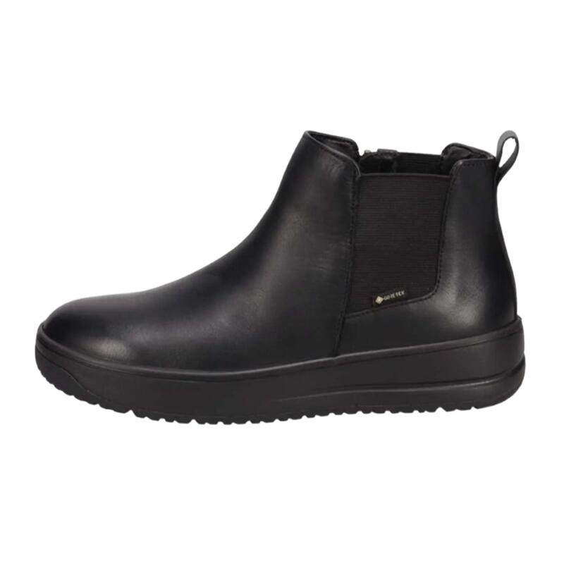 【madras Walk マドラスウォーク】GORE-TEX 防滑 サイドゴアショートブーツ MWL1038 ブラック 3E相当冬底 防水 透湿 防滑 ゴアテックス ハイドロストッパー ガラス繊維 軽量 幅広レディース 婦人靴 内側ファスナー 履きやすい 歩きやすい 雨雪氷 雪寒地 旅行 - 2