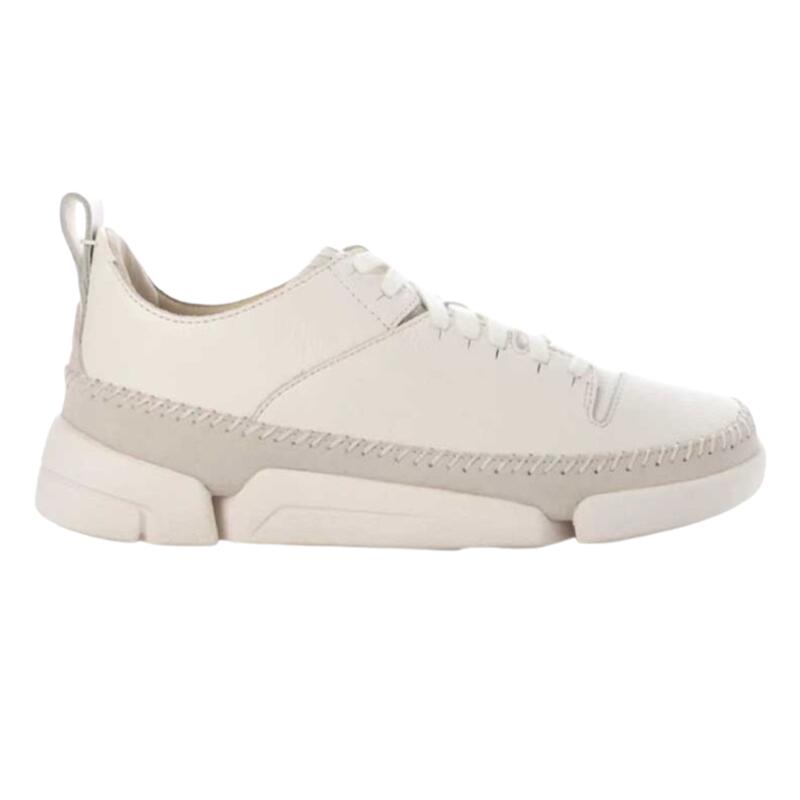 Rakuten - 【Clarks クラークス】798J Trigenic2 Tact トライジェニック2タクト ホワイト天然皮革 セメンテッド式 履きやすい 歩きやすい 疲れにくい 屈曲性 クッション性メンズ 紳士靴 スニーカー カジュアル シンプル 旅行 ウォーキング おしゃれ 父の日