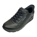 【 SKECHERS スケッチャーズ 】177112 スリップインズ ウノ イージー エアBBK ブラック 歩きやすい 履きやすい 疲れにくい 厚底 ボリューム エアバッグ婦人靴 レディース おしゃれ シンプル ストレッチレース ゴム紐 スニーカー 2E