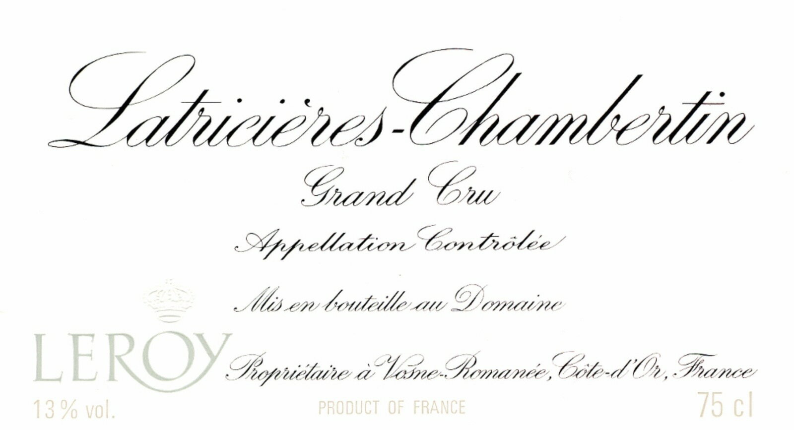 Latriciéres-Chambertin Domaine Leroy 2014 / ȥꥷ롡٥륿 ɥ᡼̡...