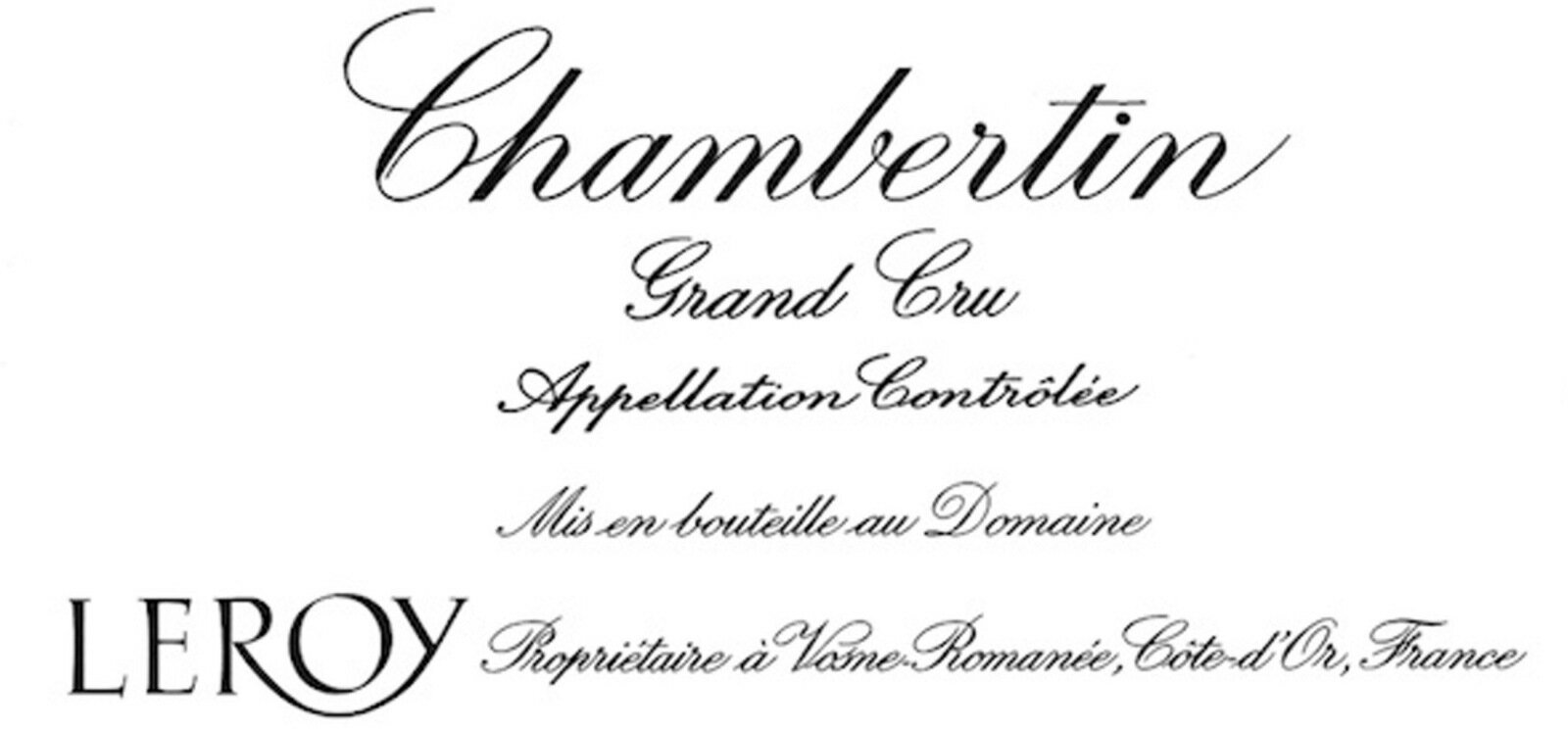 Chambertin Domaine Leroy 2015 / シャンベルタン ドメーヌ　ルロワ　2015