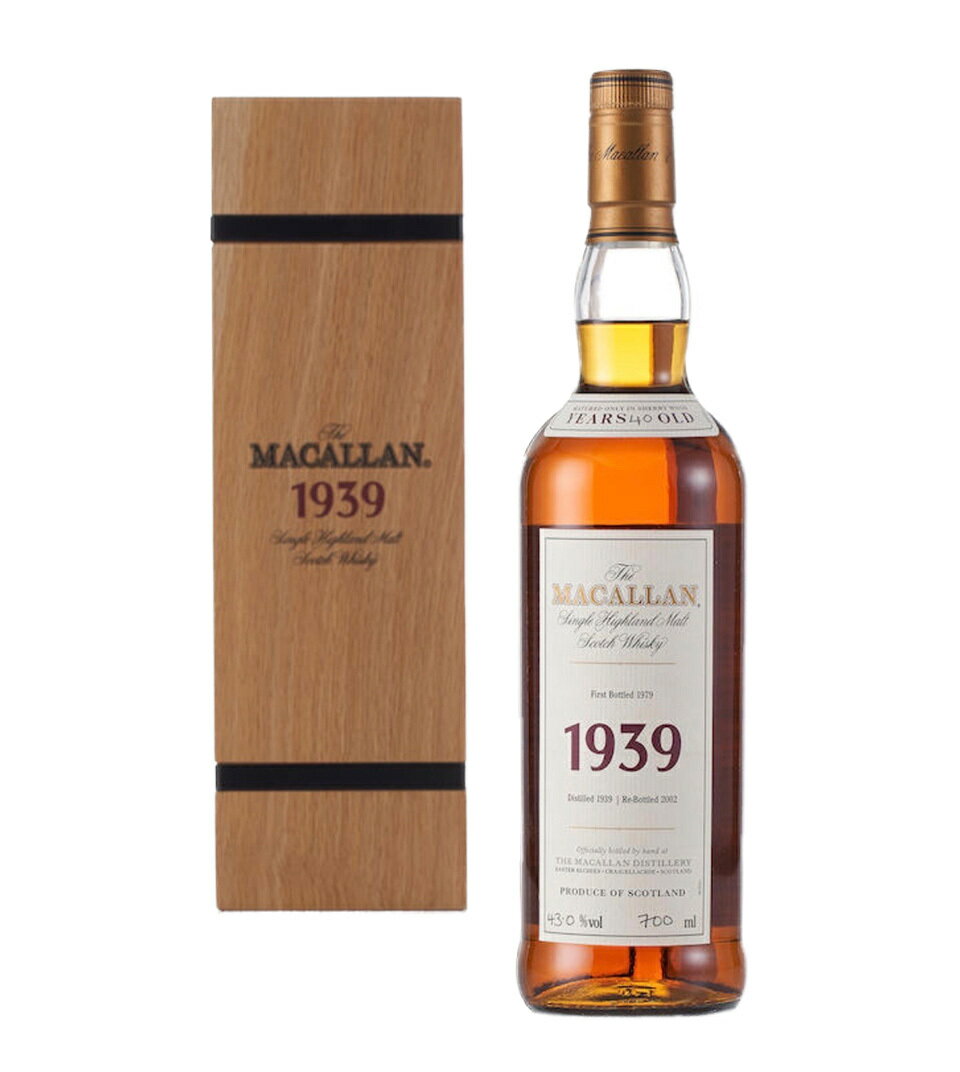 The Macallan Fine & Rare 40 Year Old 1939 / ザ マッカラン 40年 1939 The Macallan Fine & Rare 40 Year Old 1939 / ザ マッカラン 40年 1939