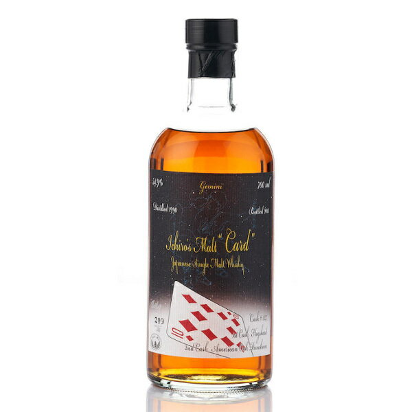 Hanyu Ichiro's Malt 'Card' ten of Diamonds / 羽生 イチローズ モルトカード 10 オブ ダイアモンズ . Based in the city of Hanyu in Japan’s Saitama prefecture, the legendary Japanese whisky brand Hanyu sold blends made from grain whisky produced on its own continuous stills and imported malt whisky from Scotland in 40s, But in 1980, with the introduction of pot stills, Hanyu began producing its own malt whisky which continued until 2000.Distilled in 1990 and bottled in 2011. Originally bottled in a hogshead then matured in American oak puncheon. 700ml/54,9% Fine and Rareは希少な格付けワイン、シャンパンやスピリッツを中心に取り扱っており、お客様にぴったりの商品をご案内致します。また、安心してご利用いただくために主にヨーロッパのシャトーやドメーヌなど、信頼性の高い生産者より商品を買い付けております。不良や異常のある場合は商品のお届けから8日以内にFine and Rareまでお知らせくださいませ。Fine and Rare specializes in fine and rare wines, champagne and spirits, exactly the kind of products you are looking for, our sources are mainly Châteaux and Domains, private wine cellars and other reliable wine companies in Europe to ensure the authenticity of our wines, Fine and Rare must be notified of any defects or irregularities no later than 8 days after the collection of the receipt of the goods. 1