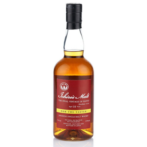 Hanyu 2000 Ichiro's Malt 'Final Vintage' 10 Years / 羽生 2000 イチローズ モルト ファイナルヴィンテージ 10年 . Based in the city of Hanyu in Japan’s Saitama prefecture, the legendary Japanese whisky brand Hanyu sold blends made from grain whisky produced on its own continuous stills and imported malt whisky from Scotland in 40s.In 80s, Akuto managed to acquire not only some of Hanyu’s equipment, but also its remaining 400 casks of malt whisky, which would result in the release of the Ichiro’s Malt Card Series a profitable move that helped him fund his new distillery.Unlike the other bottle produced in the final era, this is not single cask but a vatting of sherry, hogshead and puncheon casks.70cl/48% Fine and Rareは希少な格付けワイン、シャンパンやスピリッツを中心に取り扱っており、お客様にぴったりの商品をご案内致します。また、安心してご利用いただくために主にヨーロッパのシャトーやドメーヌなど、信頼性の高い生産者より商品を買い付けております。不良や異常のある場合は商品のお届けから8日以内にFine and Rareまでお知らせくださいませ。Fine and Rare specializes in fine and rare wines, champagne and spirits, exactly the kind of products you are looking for, our sources are mainly Châteaux and Domains, private wine cellars and other reliable wine companies in Europe to ensure the authenticity of our wines, Fine and Rare must be notified of any defects or irregularities no later than 8 days after the collection of the receipt of the goods. 1