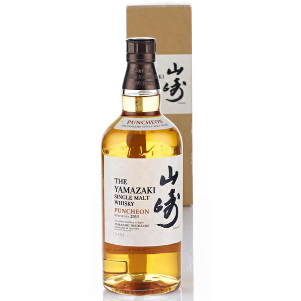 Yamazaki Puncheon 2013 / 山崎 パンチョン　2013 . Yamazaki distillery 山崎蒸溜所 is a Japanese whisky distillery located in Shimamoto, Osaka Prefecture, Japan. Opened in 1923, and owned by Suntory, it was Japan's first commercial whisky distillery. Seven thousand bottles of unblended malt whisky are on display in its "Whisky Library".Yamazaki 25 Year Old was awarded "Best Japanese Single Malt" at the 2013 World Whisky Awards, the 18-Year has earned six consecutive double gold medals at the San Francisco Spirits Competitions between 2008 and 2013.70cl/43% 1