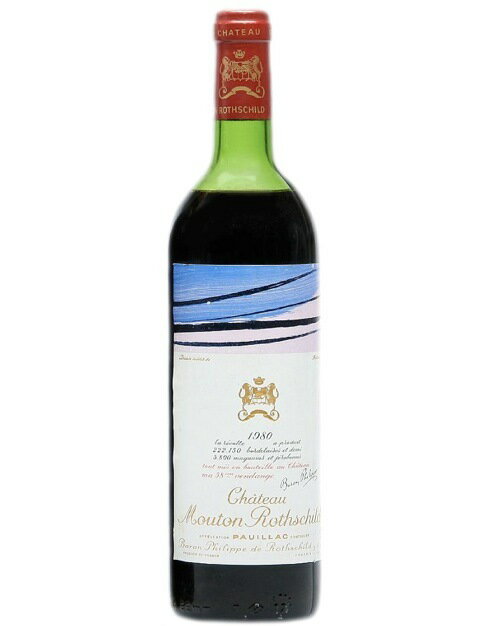 Château mouton rothschild 1980/シャトー・ムートン・ロートシルト 1980 . 商品説明 In 1853 Château Brane Mouton was renamed Château Mouton Rothschild after its new owner, baron Nathaniel de Rothschild. Even though classified under “second growth” status in 1855, Château Mouton Rothschild was elevated to “first growth” status 1973. This has been the only time changes have been made to the classification of 1855. It is from this occasion the former motto “First I can not be, second I do not deign to be. Mouton I am”, became “First I am, second I used to be. Mouton does not change”.Château Mouton Rothschild is particularly known for the labels on the bottles as a different artist designs these every year.Varieties : Cabernet Sauvignon, Merlot, Cabernet Franc and Petit Verdot.Wine Score : 87/100750ml 1