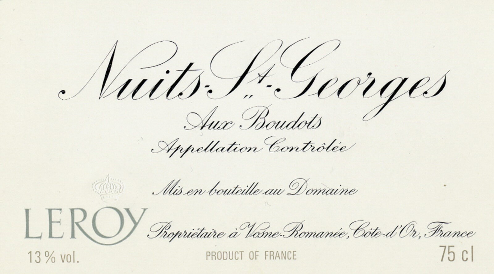 Nuits-St-Georges Aux Boudots Domaine Leroy 2013 / jC@T@WW@I[@u[h@h[k@@2013