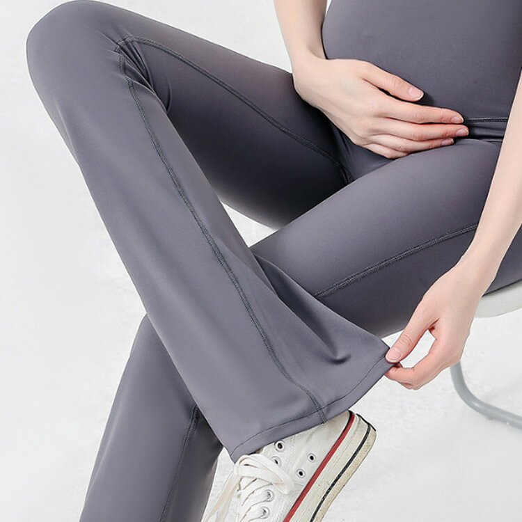 マタニティ フレアパンツ ヨガパンツ ストレッチパンツ 美脚 パンツ 産前産後兼用 ...