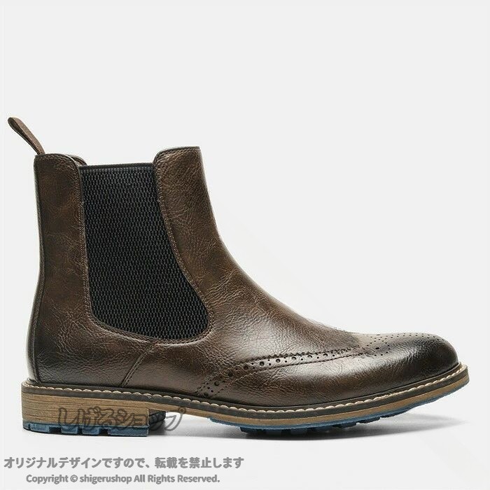 fineblueのサイドゴアブーツ ショートブーツ レディース ビジネスシューズ チェルシーブーツ 衝撃吸収 幅広 ゴム底 24.5-30cm 秋冬用 フォーマル カジュアル 履きやすい 革靴 通勤用 レディース 本革｜アングル2
