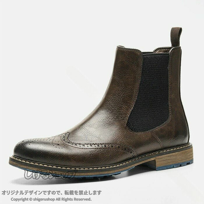 fineblueのサイドゴアブーツ ショートブーツ レディース ビジネスシューズ チェルシーブーツ 衝撃吸収 幅広 ゴム底 24.5-30cm 秋冬用 フォーマル カジュアル 履きやすい 革靴 通勤用 レディース 本革｜アングル3