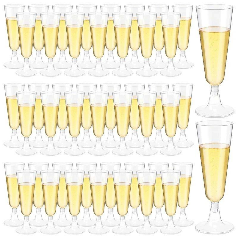 Rakuten - ワイングラス 使い捨て 150ml シャンパングラス プラスチック 硬質プラスチック シャンパングラス 赤ワイングラス ステムウェア ワイングラス パーティー ホリデー イベント用品 25個 40個 100個