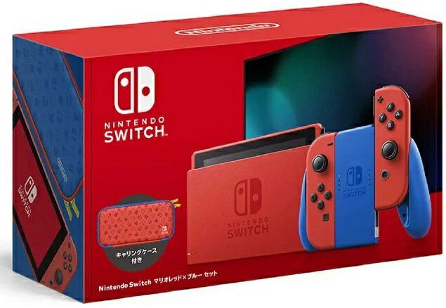 マ【あす楽】2/12発売【新モデル】Nintendo Switch マリオレッド×ブルー セット【マリオをモチーフにした特別デザイン】任天堂 HAD-S-RAAAF 4902370546064