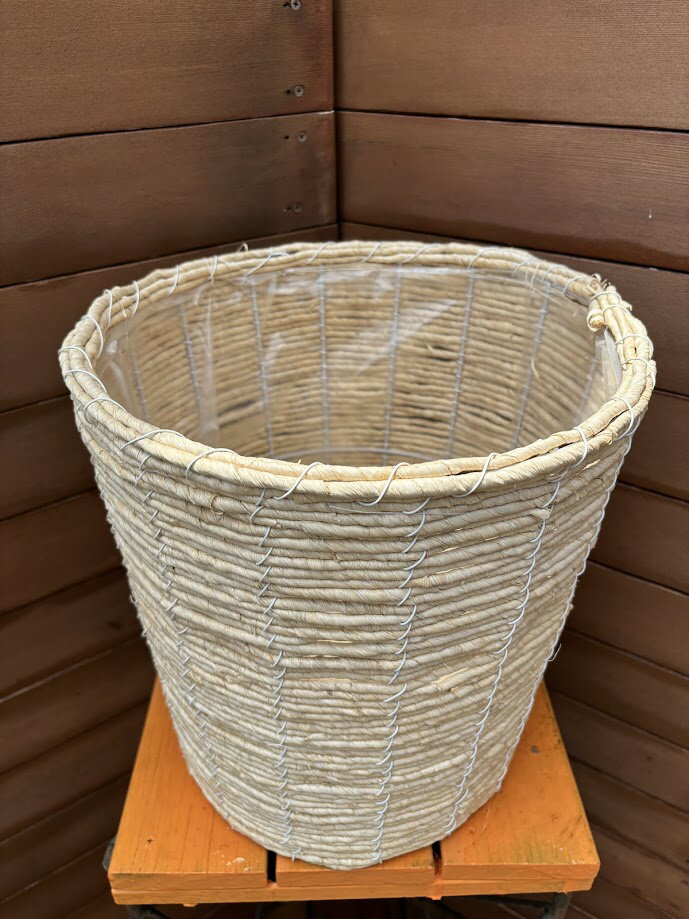 大幅値下げ！！ナチュラル鉢カバー バスケット【鉢 トウモロコシの皮 鉢カバー カゴ 植木鉢 10号 12号】