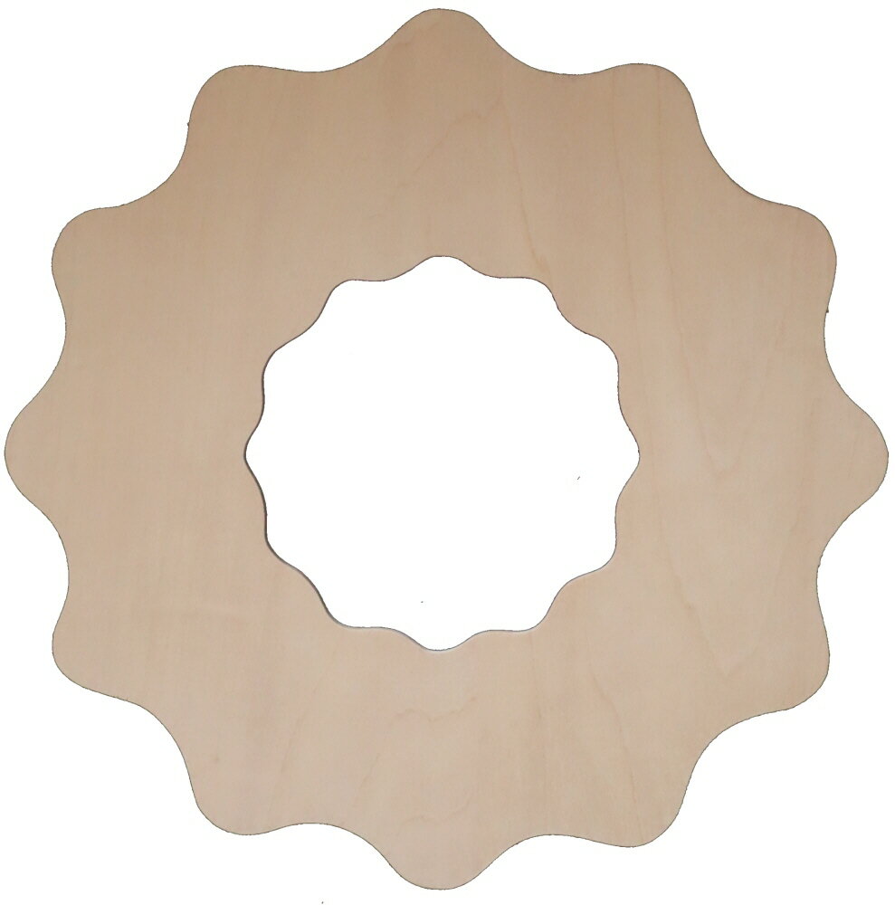 ファインホームのトールペイント用無塗装白木素材　リース(小) 　215×215　cw-1323