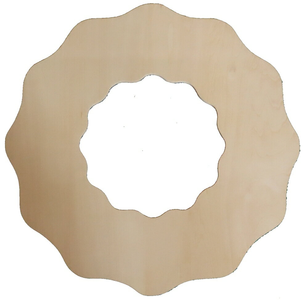 ファインホームのトールペイント用無塗装白木素材　リース 295×295　cw-1325