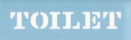 ファインホームのステンシルシート トイレット1 Sサイズ　fh-843S