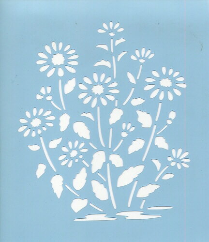 ファインホームのステンシルシート　都忘れ Lサイズ　fh-235L