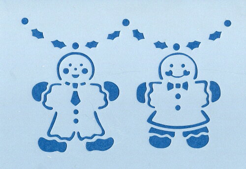 ファインホームのステンシルシート　ジンジャー人形　fh-057