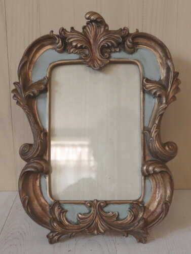 トールペイント エレガントフレーム FF-011 ブロンズ 中ブルー アンティーク仕上げ