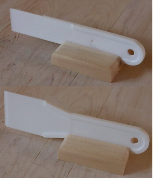 シルクスクリーンプリント版用スキージー　ssd-010　30mm、45mm巾2ヶ台付きセット