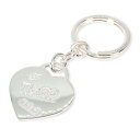 【中古】TIFFANY/ティファニー 925 1837 ハートタグ キーリング/j21-1