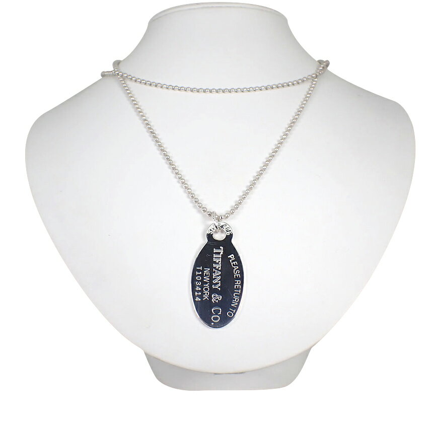 Cubic Zirconia - 【中古】TIFFANY/ティファニー 925 リターントゥティファニー オーバルタグ ロング ペンダント/ネックレス/j203-2