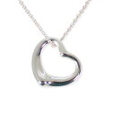 【中古】TIFFANY/ティファニー 925 オープンハート ペンダント/ネックレス/j10-3