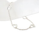 【中古】TIFFANY/ティファニー 925 オープンハート 5Pブレスレット/j11-6