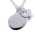 【中古】TIFFANY/ティファニー 925 LOVE ラビングハート ペンダント/ネックレス/j7-7