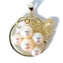 【中古】MIKIMOTO/ミキモト K14YG パール/アコヤ真珠 ペンダントトップ/j6-9