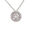 【中古】Pt900/850 ダイヤモンド/0.32ct ペンダント/ネックレス/g427-42