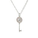【中古】TIFFANY/ティファニー 925/750 デイジー キー ダイヤ ペンダント/オーバルリンクチェーン ネックレス /g507-46