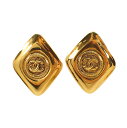 【中古】CHANEL/シャネル ヴィンテージ スクエア ロゴ イヤリング/g520-58