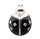 【中古】K18 オニキス レディバグ ペンダントトップ/g519-73